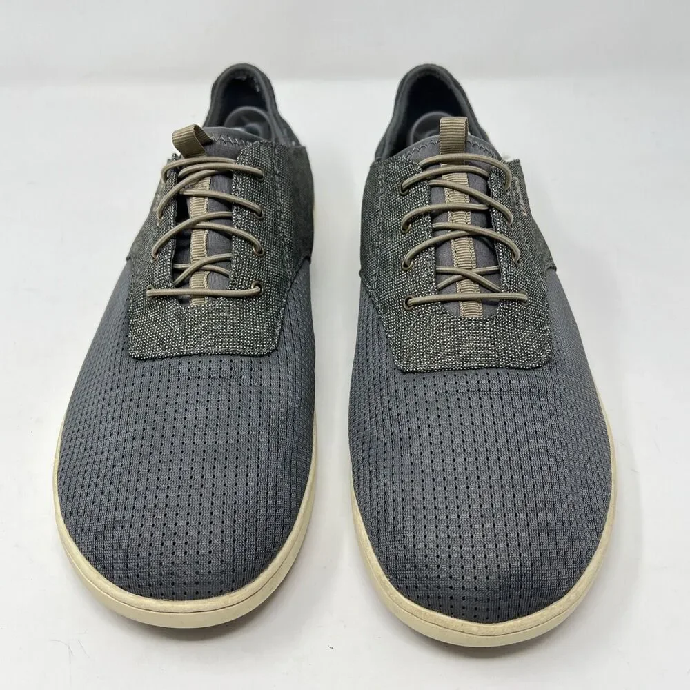 Olukai Nohea Moku Men’s Sz 12 Slip on Textiles Boat Shoes Gray 10283-2610